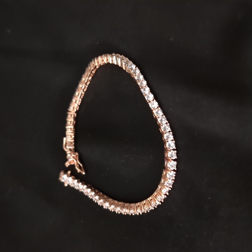 Rose gold moisonite tennis bracelet